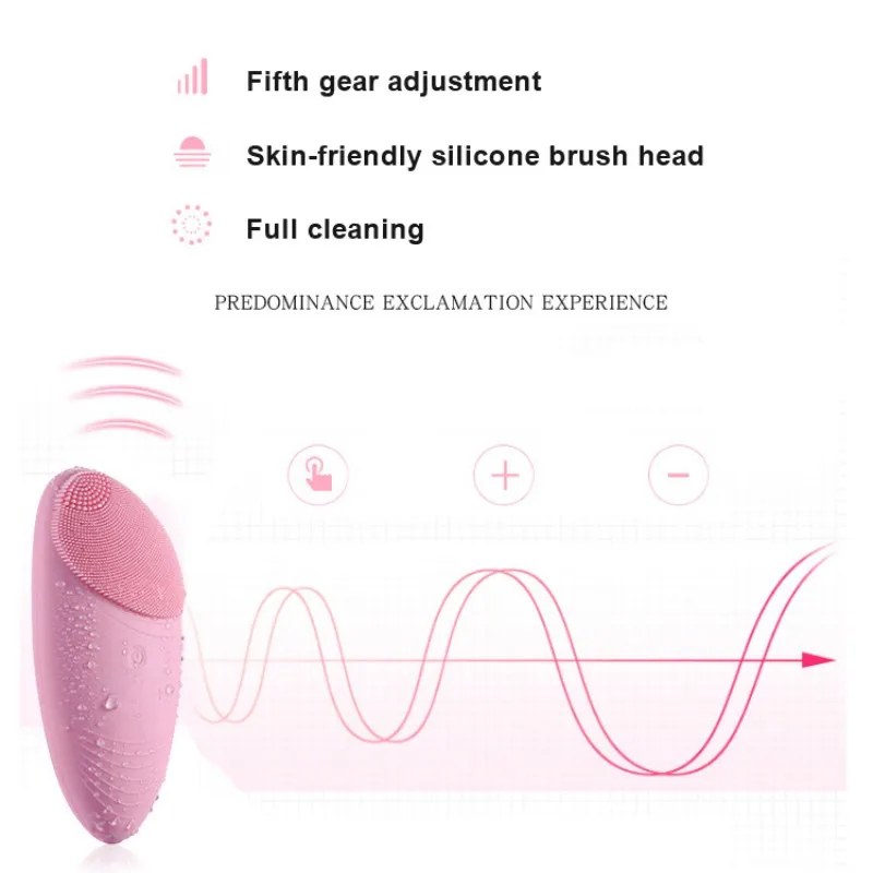 Щетка для мытья лица Силиконовый Очищающий Инструмент для очистки пор портативная Очищающая щетка для лица перезаряжаемая через USB