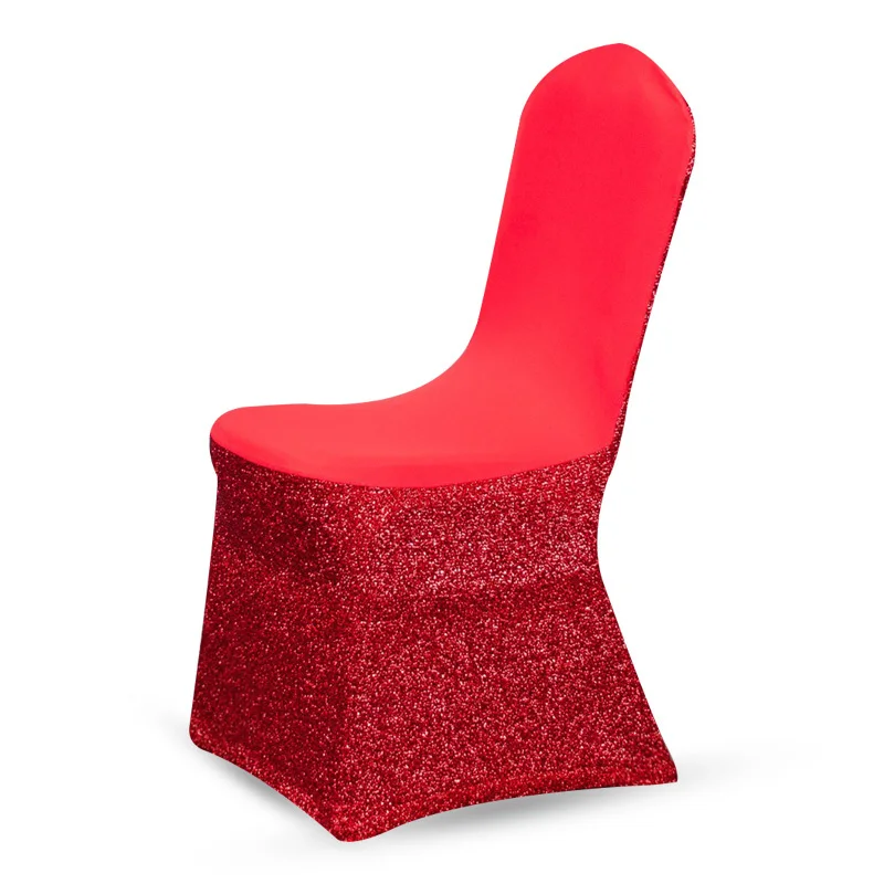 

Chair Covers Red Covers For Chairs With Backrest Sequins Elastic Dining Chair Covers CH37039