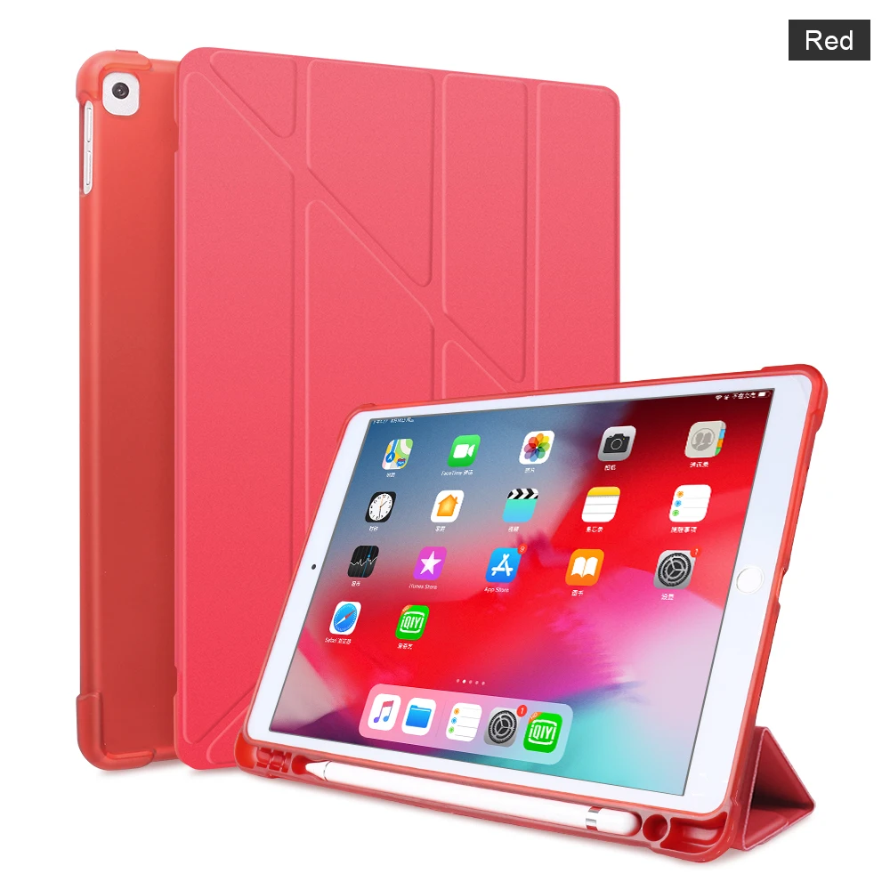 Чехол из ПУ кожи для iPad Pro 10 5 Air3 2019 мягкий чехол подставка ТПУ с держателем ручки