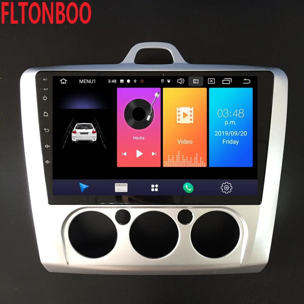 " Android 9 автомобильный Радио Мультимедиа gps навигация для ford focus, wifi, руль, карта