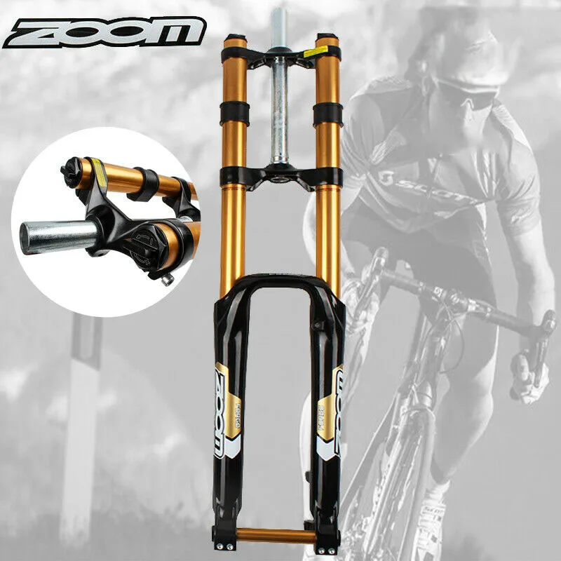 Zoom Mtb Fork Aluminum Alloy 26'' Suspension Bicycle Forks 170mm 680dh