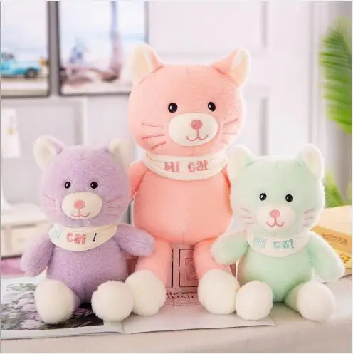 WYZHY милый кот плюшевая игрушка кукла очень мягкая игрушечная кошка девочка подарок на праздник прикроватная декоративная подушка 50 см