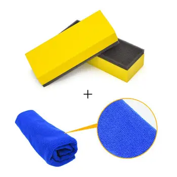 

5pcs Auto Cleaning tools Waxing Sponge Soft Microfiber Cleaning Towel windshield Wash tools Mirror Leather Clean Tool TSLM1