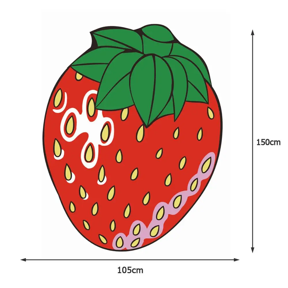 Полиэфирный пляжный гобелен, коврик для пикника с фруктовым принтом гамбургера, пляжное одеяло для походов на открытом воздухе, туристический коврик для кемпинга, Feminina - Цвет: Strawberry06