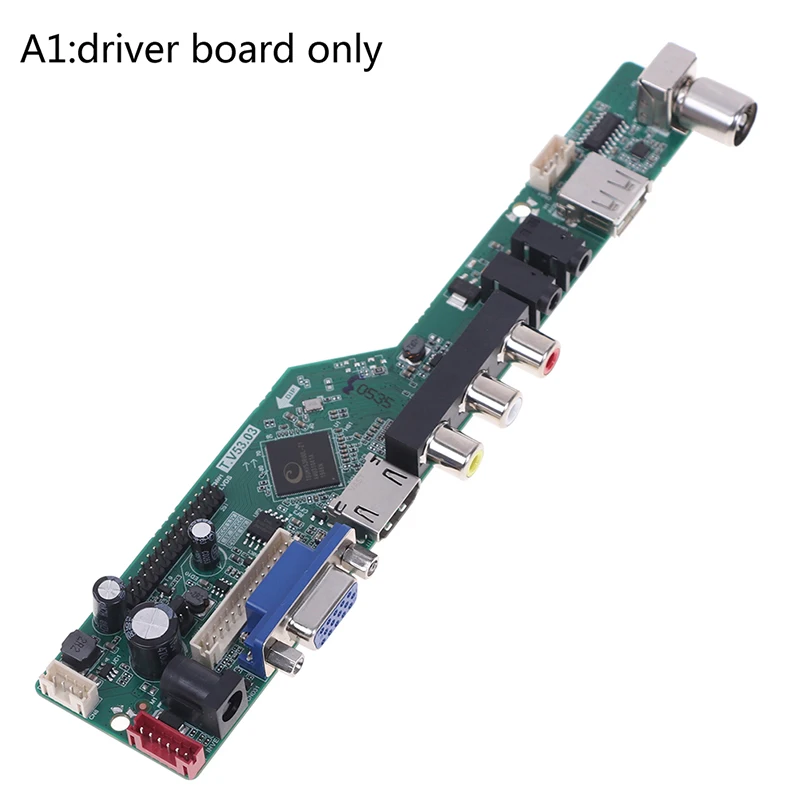 tv aerial T.V53.03 New Universal Scaler Universal LCD TV Controller Driver Board V53 Analog TV Main Board Universal LCD Upgrade android box TV Receivers