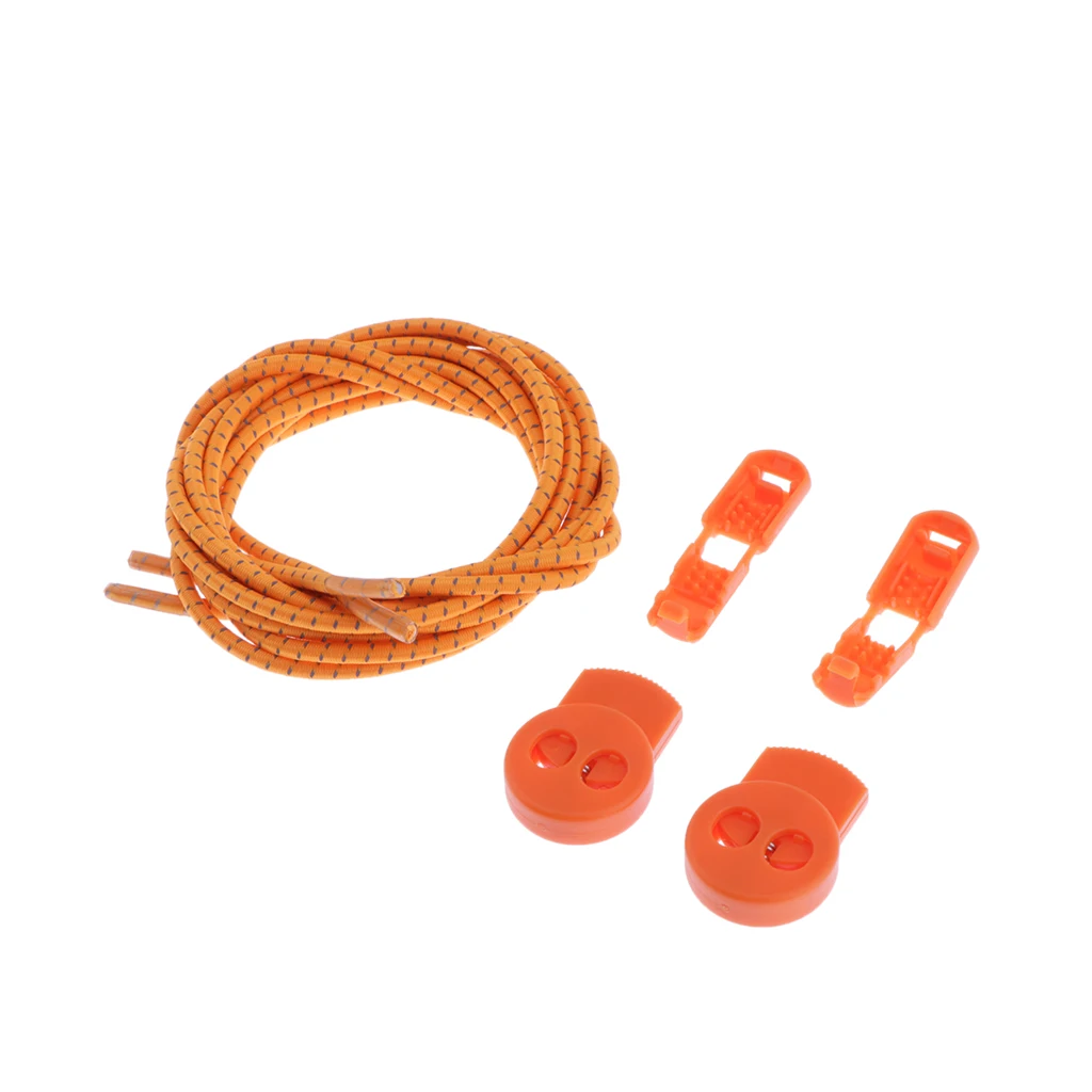 Stretching Lock lace Elastic Shoelaces Easy Lock Laces No Tie Triathlon Running Jogging Reflective  Shoe Lace