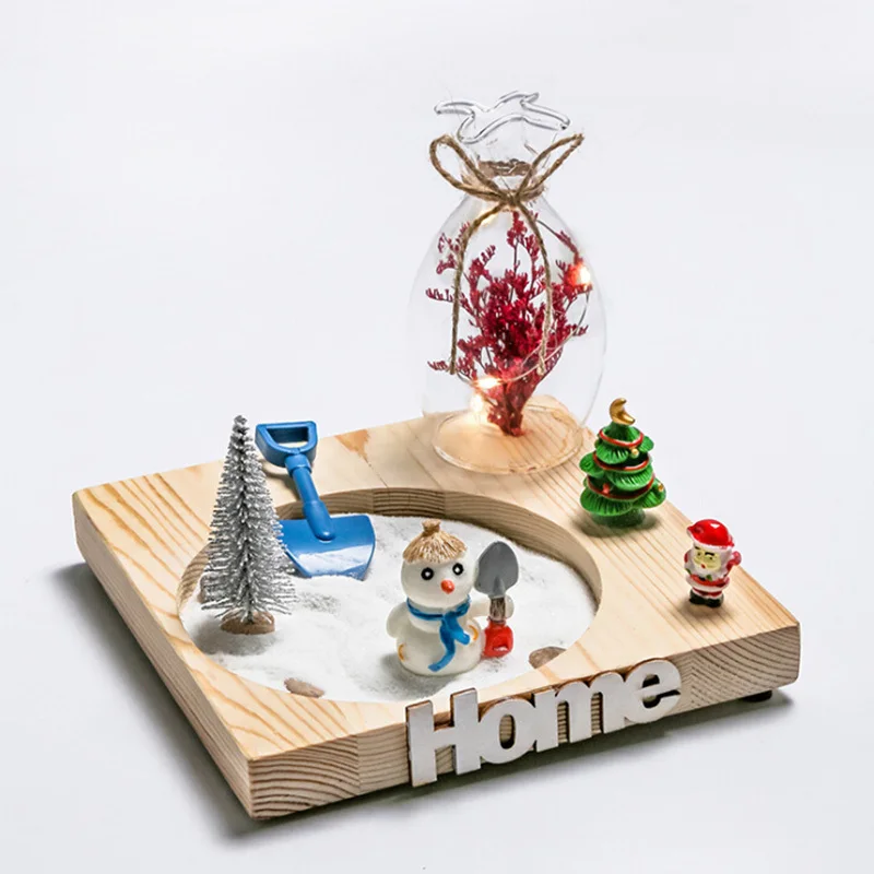 

Christmas Micro Landscape Sand Table Holiday Resin Doll Crafts Ornaments Simulated DIY Micro Landscape Accessories