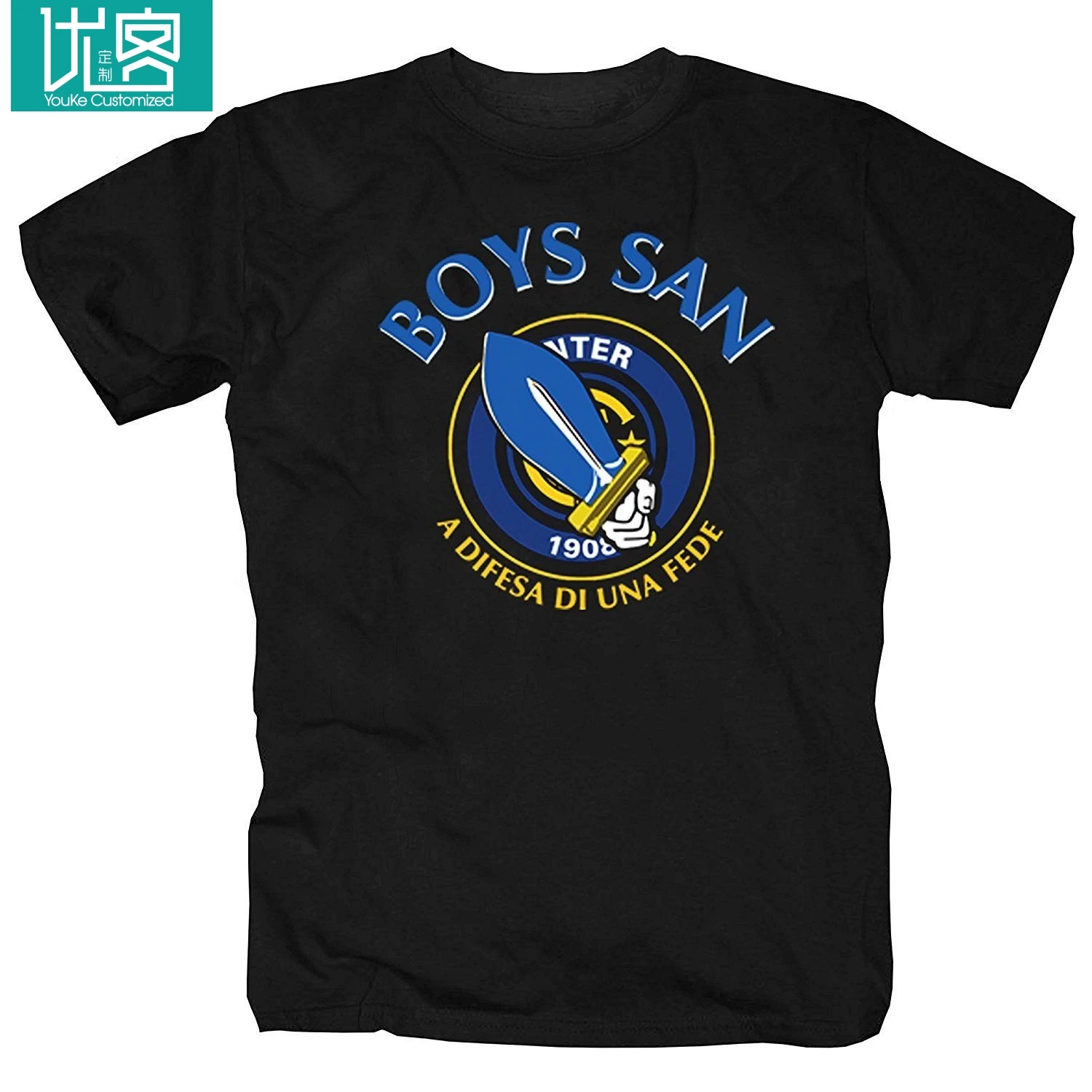 

T-Shirt Shirt T-Hemd Milan Inter Italia Ultras Fans Boys San Fussball Curva Fun T Shirts Casual Brand Clothing Cotton