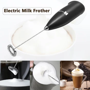 

Electric Milk Frother Stainless Steel Spring Whisk Foam Maker Kitchen Coffee Tool for Egg Latte Cappuccino Hot Chocolate