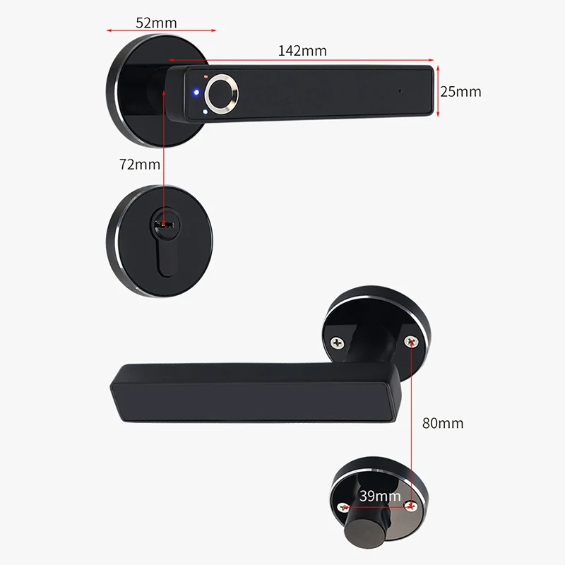 

Anti-Theft Smart Fingerprint Padlock Keyless Phone Door Unlock USB Port Elements
