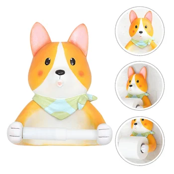 

1pc Corgi Design Toilet Tissue Holder Paper Roll Holder Hanging Storage Rack