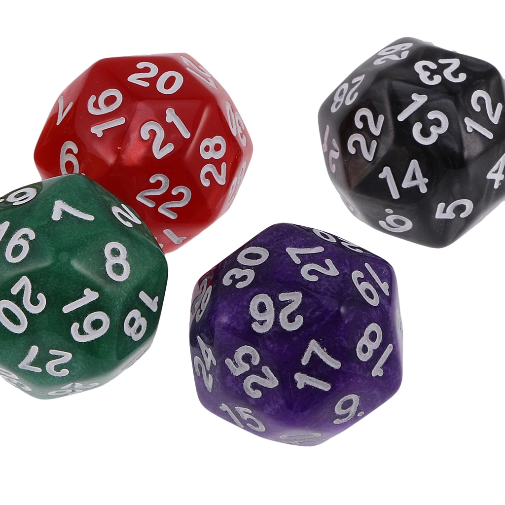 

12Pcs D24 D30 Dice Set Dies Numeral for D&D MTG Table Board Game Prop Gift