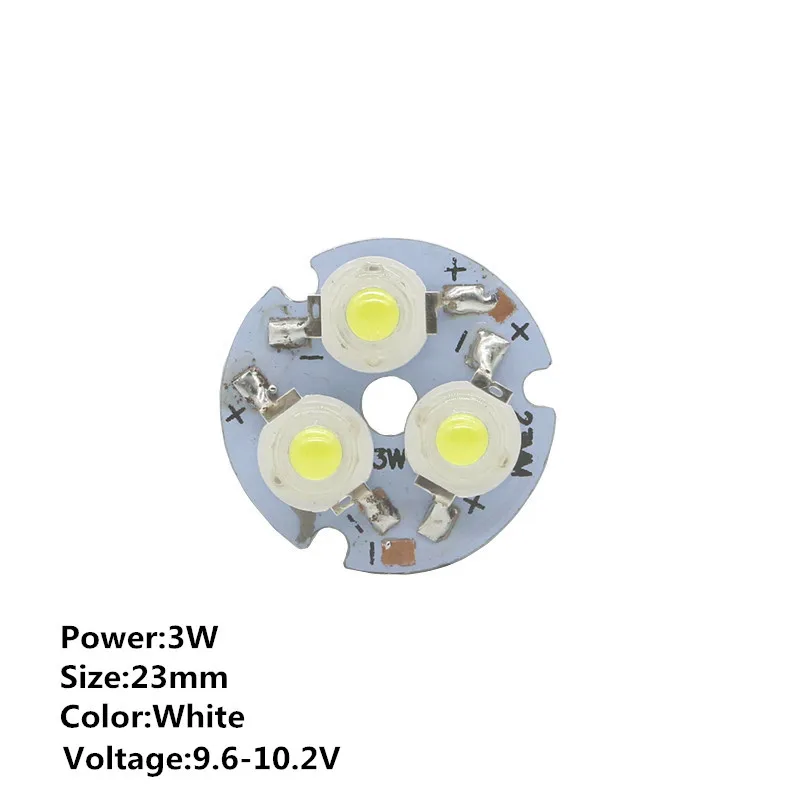 1 шт. 3 Вт 5 Вт 7 Вт светодиодный Cree светодиод светодиодный s чип 1 Вт чипы с 23 мм 30 мм 48 мм алюминиевая печатная плата для DIY фонарик прожектор - Испускаемый цвет: 3W 23mm White