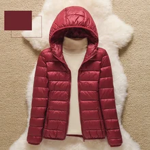 2021 New Women Thin Down Jacket White Duck Down Ultralight Jackets Autumn And Winter Warm Coats Portable Outwear