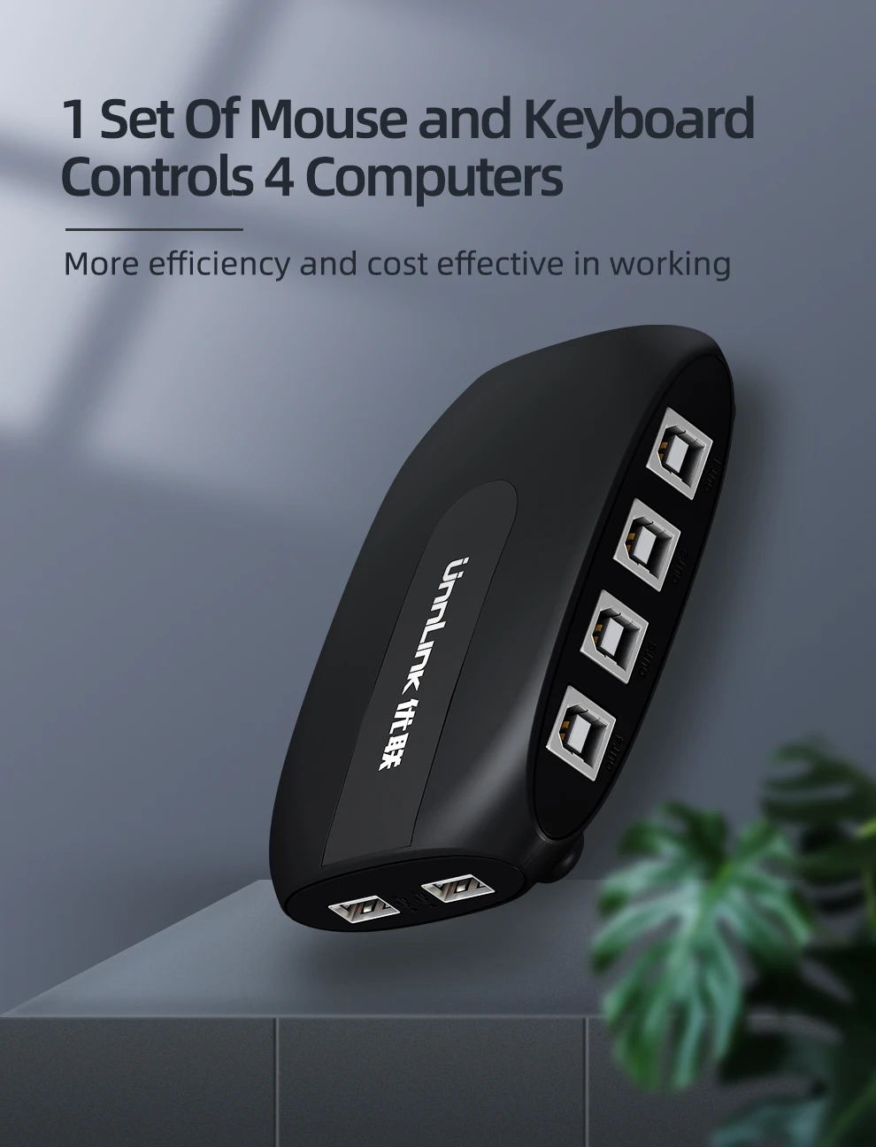 Unnlink USB 4 Port Synchronous Controller USB KM Hot Key Switch 1 Set of Keyboard Mouse 1 Unnlink USB 4 Port Synchronous Controller USB KM Hot Key Switch 1 Set of Keyboard Mouse 2