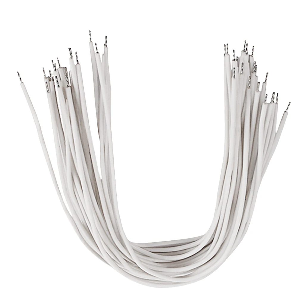 20 Pieces Single Core Pickup Wires Line Interior Connecting Cable for Electric Guitar Bass, White