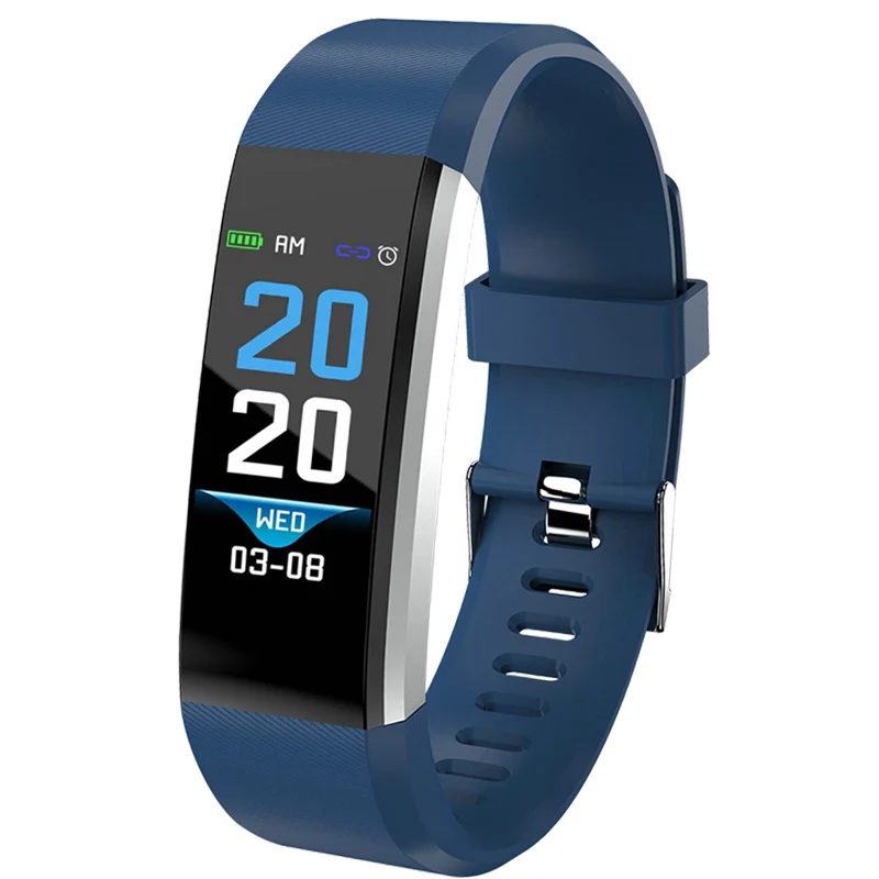 Новые смарт-часы для мужчин и женщин монитор сердечного ритма кровяное давление фитнес-трекер Смарт-часы спортивные часы для ios Android телефон PK M4 - Цвет: Синий