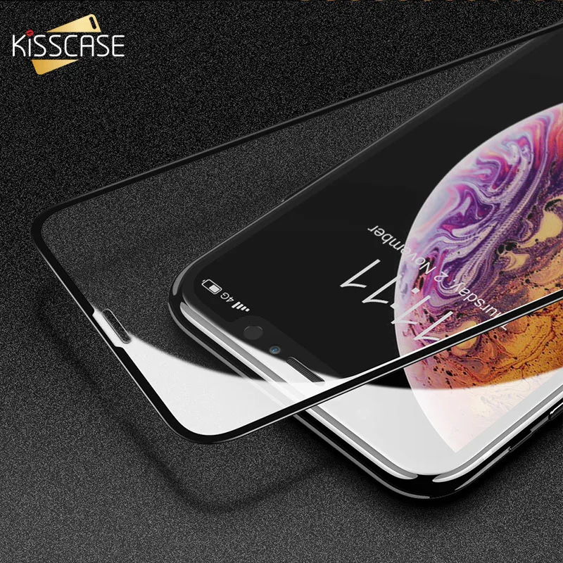 

KISSCASE 2PCS Screen Protector For iPhone XS XR X 8/7 Plus Glass Protective Glass For iPhone XR XS X 10 6 6S 7 8 Tempered Film
