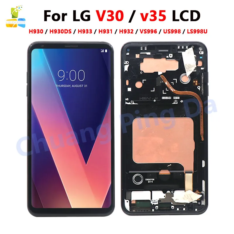 100% Протестировано для 6 0 &quotLG V30 v35 LCD H930 кодирующий преобразователь сенсорного