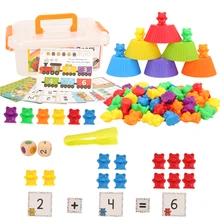 84 Items/Set Kids Toys = 60 Math Counting Bear + 6 Matching Cups +9 Activity Cards +5 Games Cards + 2 Dice + 1 Box + 1 Tweezers 84 Items/Set Kids Toys = 60 Math Counting Bear + 6 Matching Cups +9 Activity Cards +5 Games Cards + 2 Dice + 1 Box + 1 Tweezers