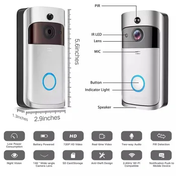 

TEXOSA Doorbell Smart IP WIFI Video Intercom WI-FI Door Phone Bell Camera For Apartments IR Alarm Wireless Security Camera