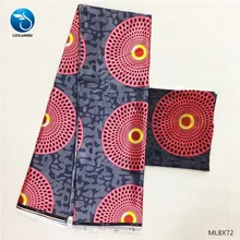 LIULANZHI африканская восковая Ткань шелковая атласная ткань горячая Распродажа нигерийская атласная ткань с принтами для платья 4+ 2 ярдов ML8X