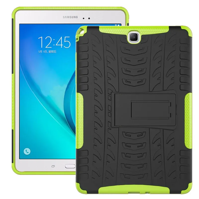 For Samsung Galaxy Tab A 9.7 T550 case for SM-T550 T555 Tablet 9.7 inch armor Silicone TPU+PC Shockproof Stand Cover +pen+Film