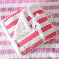 Baby Blankets Newborn 3D Flannel Baby Swaddle Wrap Baby Boy Girl Blanket Solid Bedding Set Infant Stroller Cover Kids Blanket 2
