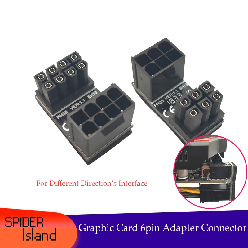 Graphics Card 6pin 6p Power Supply Connector Adapter 6pin Interface 180