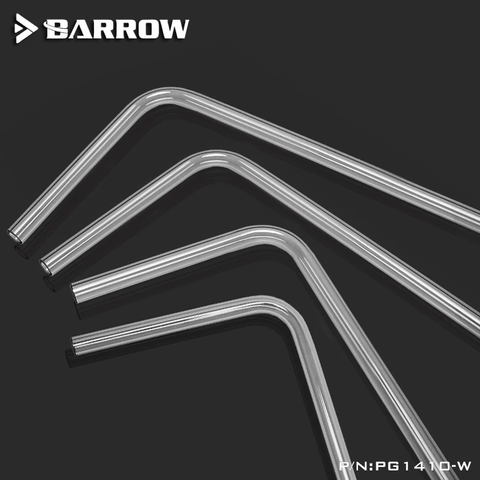 Barrow PMMA / PETG жесткая трубка (OD12mm/OD14mm OD16mm ) + толщина 2 мм 90 градусов гибкая прозрачная