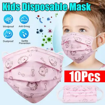 

10/20/50Pcs Profession Child Kids Face Mask 3 Layer Masks Nonwoven Disposable Breathable Children Face Mouse Protection Mask
