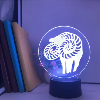 

APP Control Table 3D Lamp Colorful Aries Constellation Hologram Touch Sensor Lamp Motion Sensor Visual Effect 3D Night Light