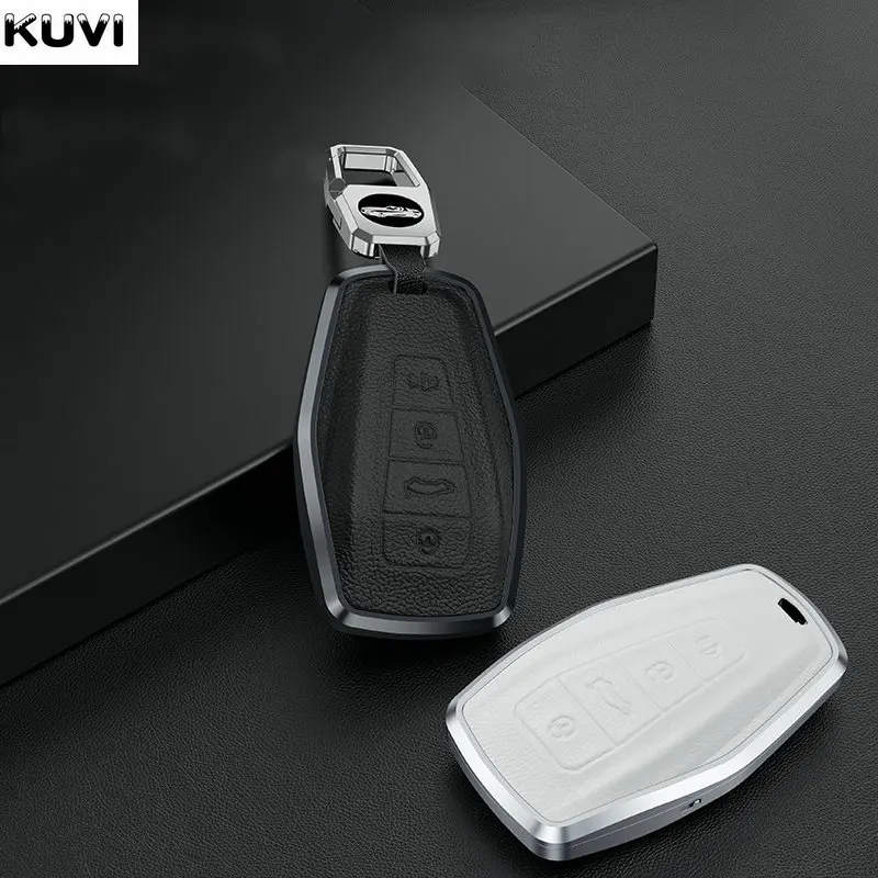 Alloy Leather Car Remote Key Case Cover Holder Shell For Geely Emgrand X7 Ex7 Coolray 2019-2020 Auto Styling Fob - - Racext™️ - - Racext 23