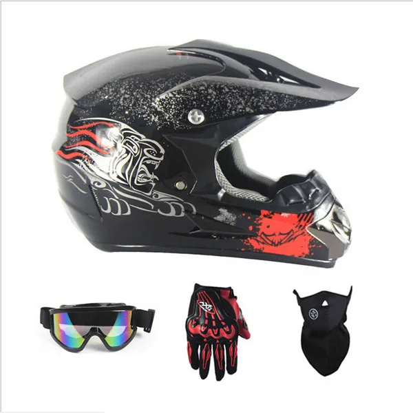 3 подарка мотоциклетный rcycle шлем Мужской Мото шлем наивысшего качества capacete moto cross бездорожье moto cross шлем гоночный шлем kruis helm - Цвет: Многоцветный