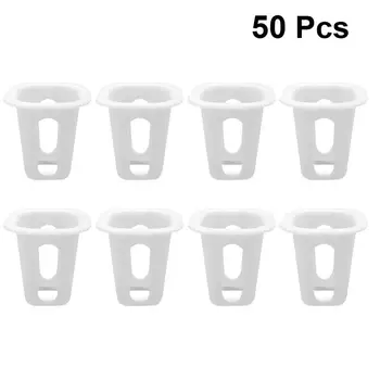 

50 Pcs Hydroponic Colonization Mesh Pot Planting Baskets Gardening Plastic Square Planting Soilless Culture Container Pot