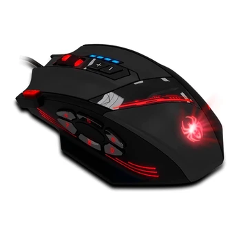 

ZELOTES C12 Wired 12-Key Macro Programming Gaming Mouse Ergonomic 4000DPI Is Suitable for Professional Gaming Office Mouse
