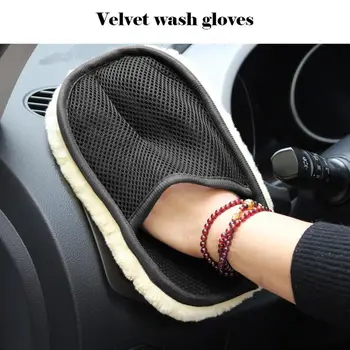 

Plush Car Wash Gloves Bear Paw Car Imitation Wool Winter Cleaning Car Waxing Polishing Noodles Cleaning Gloves