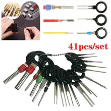 41 pces/38 pces kit de remoção de terminais do carro auto pino fio conector extrator automotivo plugue elétrico crimp extrator ferramenta reparo do carro