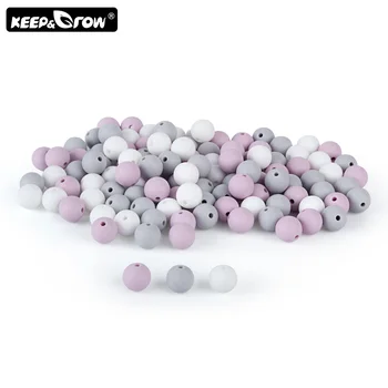 

Keep&Grow 15Pcs/Lot 12mm Silicone Beads Round Baby Teething Beads DIY Necklace Making BPA Free Silicone Teethers Nursing Toys