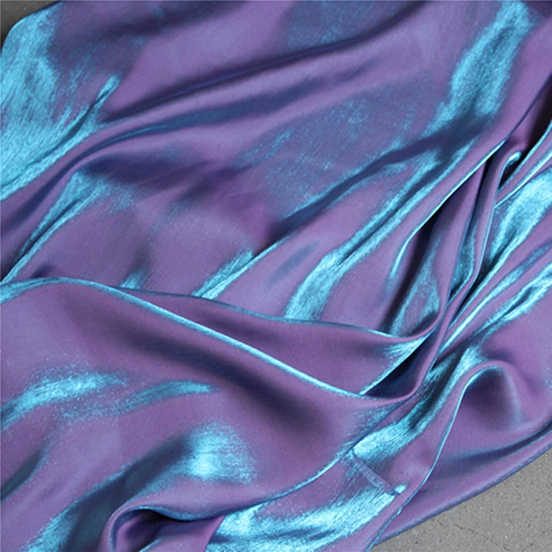 Mercerized Cotton Silk Satin Fabric Violet DIY Decor Pajamas Kungfu Suit Cheongsam Shirt Evening Dress Designer | Дом и сад