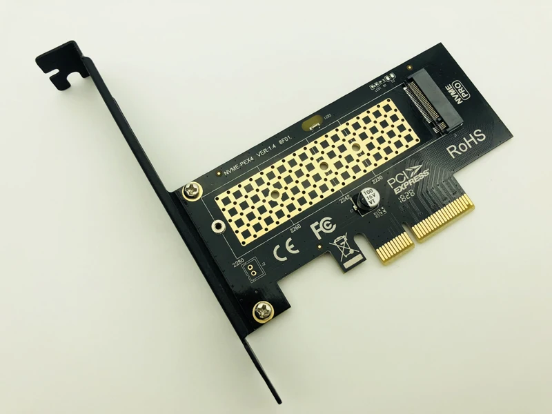 M.2 NVMe SSD NGFF к PCIE X4 адаптер Raiser M ключ интерфейсная карта поддерживает PCI Express 3,0x4 Размер 2230-2280 m.2 полная скорость хорошее