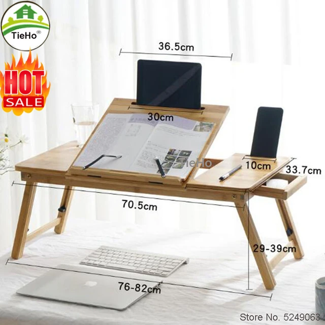 Mesa plegable para ordenador portátil, soporte de elevación ajustable para  cama, sofá, lectura, Tablo de estudio al aire libre - AliExpress