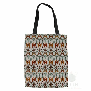 

Moth Lifecycle Printing Canvas Tote Bags For Women Foldable Shopping Bag 2020 Ladies Luxury Handbags Reusable Eco Bolso Shopper