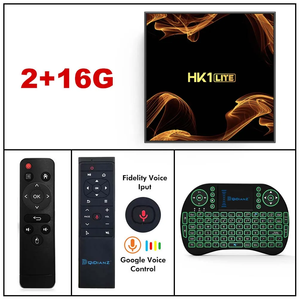 2G16G WITH I8 MT12 HK1Lite Android 9,0 Smart tv Box 2 ГБ DDR3 16 Гб 2,4G WiFi 4K RK3228A четырехъядерный H.265 медиаплеер PK hk1mini x96 - Цвет: 2G16G WITH I8 MT12