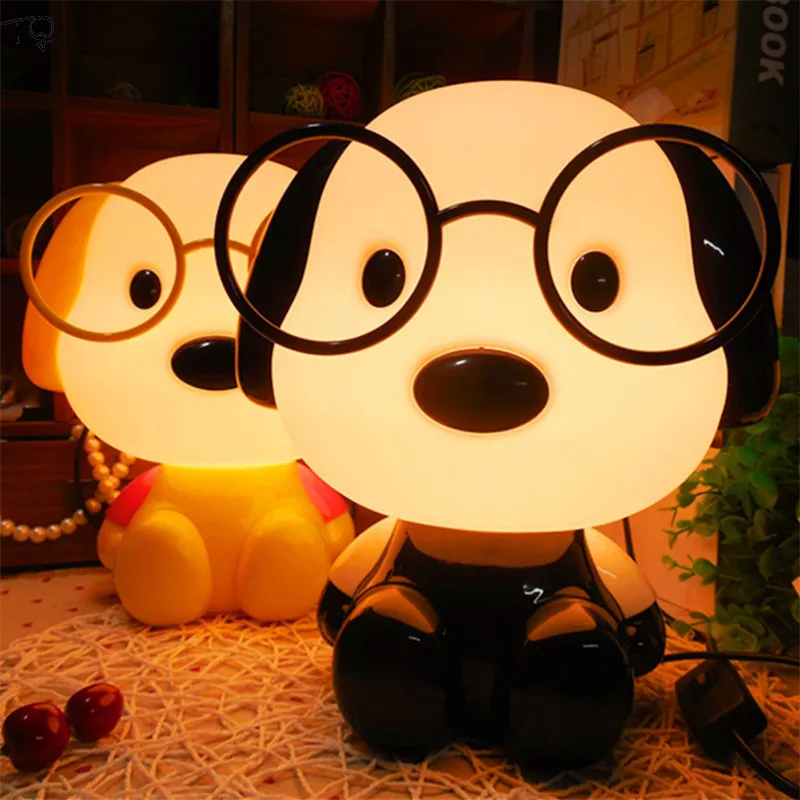 

Lovely Cute Cartoon Dog Night Lights Creative Bedroom Bedside Kids Room Light Children Baby Nursery with Switch Gift Luminaire