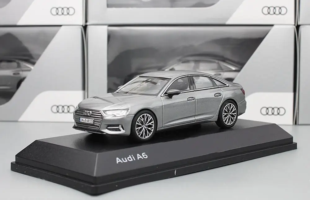 1/43 масштаб Audi A6 серый литой автомобиль модельные игрушки, коллекционные подарки