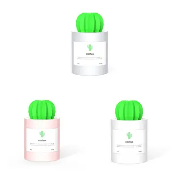 

280ml USB Air Humidifier Cactus Timing Aromatherapy Diffuser Mist Maker Fogger Mini Aroma Diffuser With Night Light for bedroom