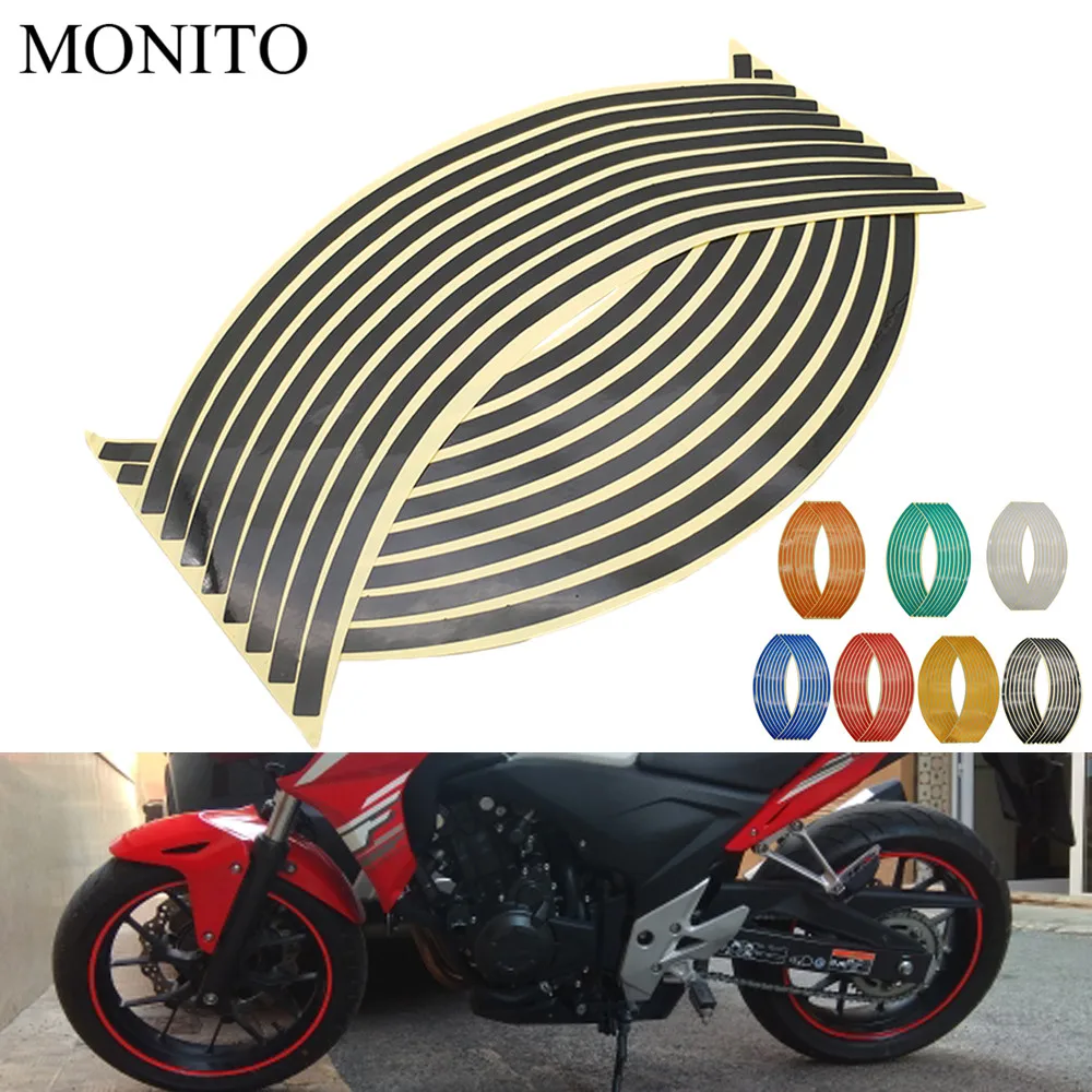 Motorcycle Wheel Sticker Reflective Decals Rim Tape Strip For YAMAHA YZF R1 R6 2006 2007 2008 2009 2010 2011 2012 Accessories
