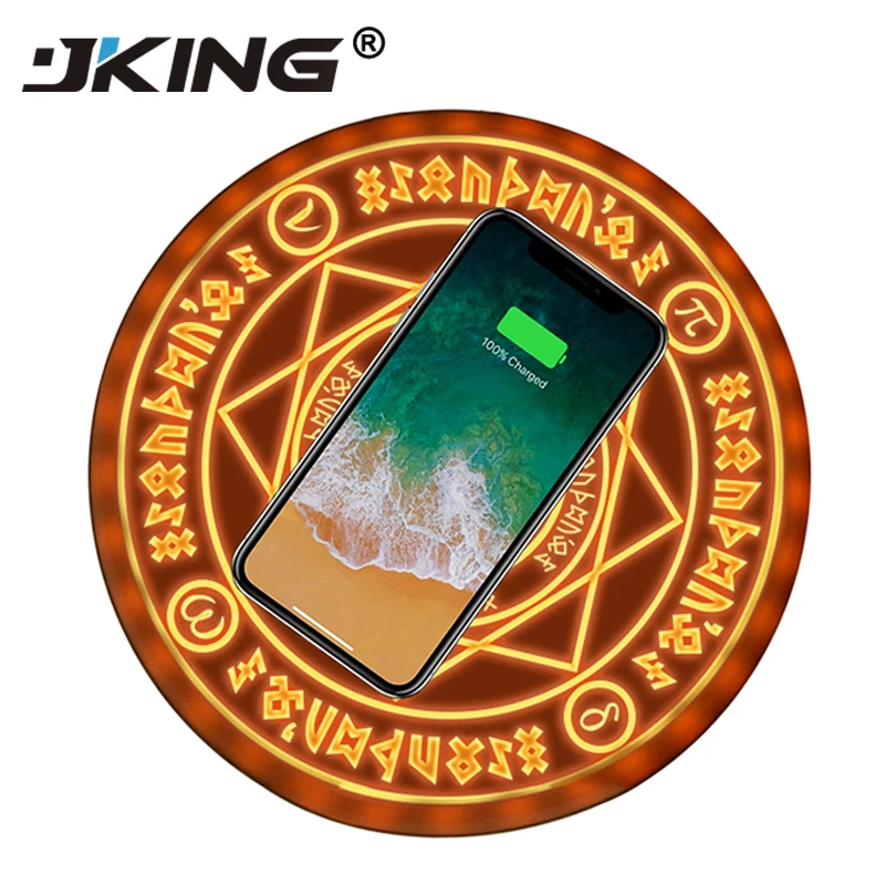 

Universal Magic Circle Wireless Charger Qi Wireless Fast Quick Charging Pad for iPhone X XS 8 Samsung Xiaomi Redmi Huawei Honor
