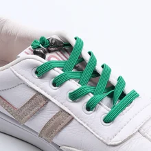 1 пара, 100 см, для детей и взрослых, без завязок, эластичные шнурки для обуви с металлической головкой, для кроссовок, быстро удобные, для отдыха, плоские шнурки для обуви